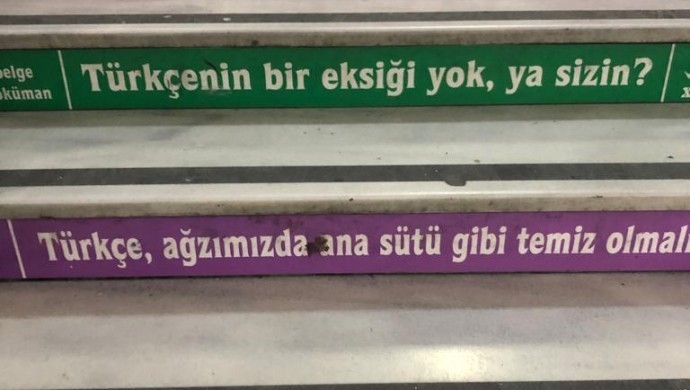 Irkçı yazılara tepki ! 