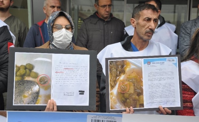 Sağlıkçılardan yemek isyanı !