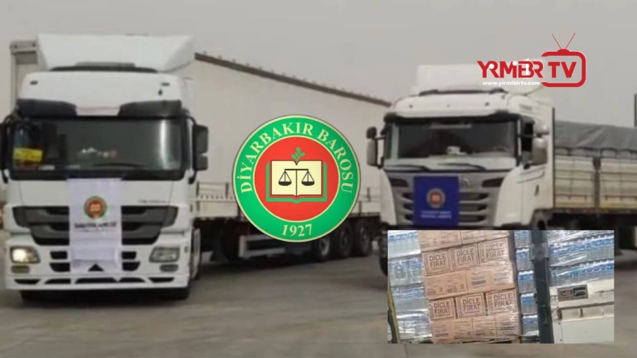 Diyarbakır Barosu, Adıyaman ve Hatay’a 2 TIR su gönderdi