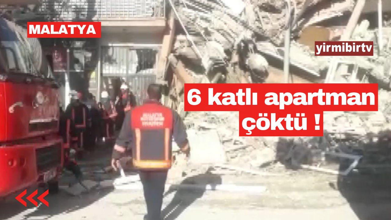6 katlı bir apartman çöktü !