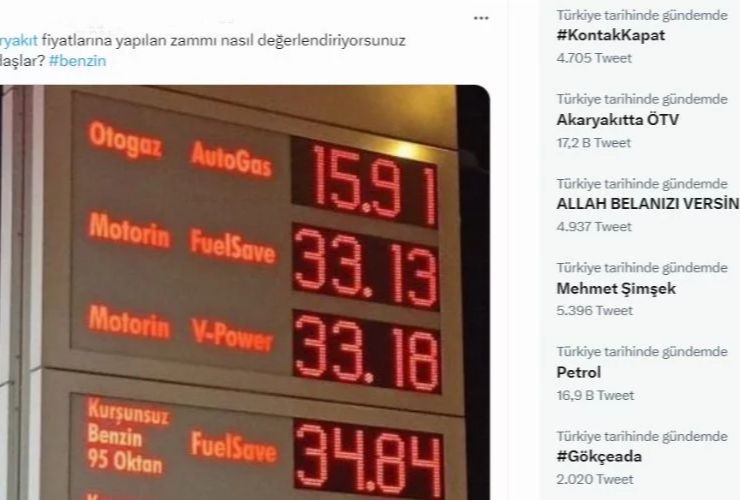 Akaryakıta ÖTV zammına sosyal medyada tepki ! 