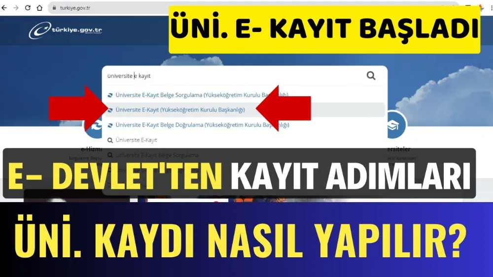 Üniversitelere e-kayıtlar başladı..E-KAYIT İŞLEMİ NASIL YAPILIR?