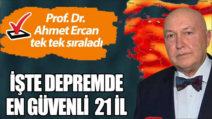 İşte depreme karşı en güvenli iller !