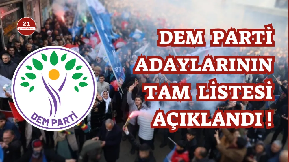 Dem Parti adayları kesinleşti !