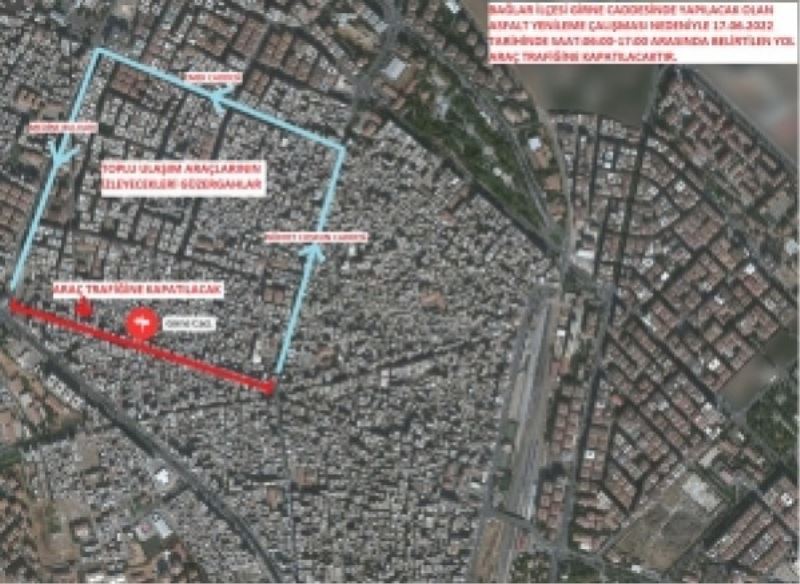 Girne Caddesi asfalt çalışmaları nedeniyle araç trafiğine kapatılacak